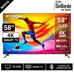 HYUNDAI - Televisor 58 4K QLED Smart Google HYLED5813QG