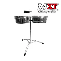 MXT - Timbal Cromado Tipo Matador con Campana y Atrilería para Música Latina.