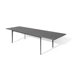 HILIVING - Mesa Extensible para Comedor de Terraza Piedra Sinterizada para 6 a 10 Personas