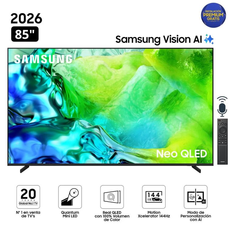 Televisor 85" Neo QLED 85QN80H Visión AI Smart TV - Nuevo 2026