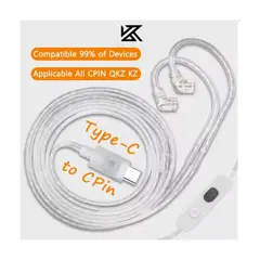 KZ - Cable USB-C De Audífonos In-Ear Con Micrófono