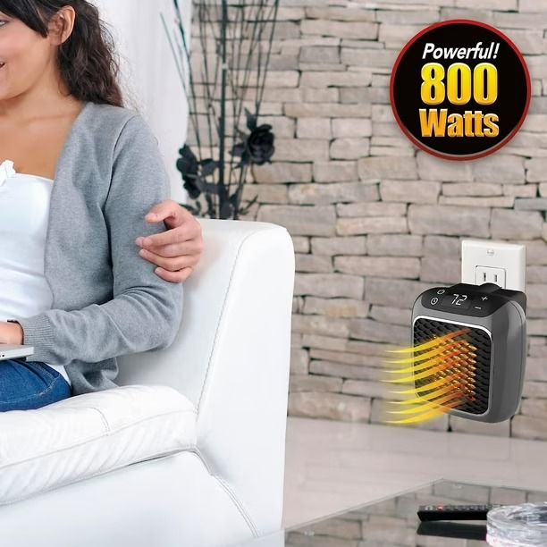 Estufa Eléctrica Portátil De 800W Con Control Y Temporizador