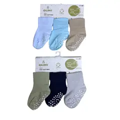 GENERICO - Pack x6 medias antideslizantes para bebés y niños