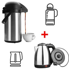 OEM - Termo Sifón Dispensador de Bebidas Combo Ideal + Hervidor Eléctrico 2L