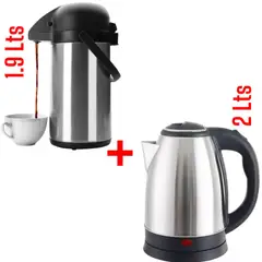 OEM - Termo Sifón Dispensador de Bebidas Combo Ideal + Hervidor Eléctrico 2L