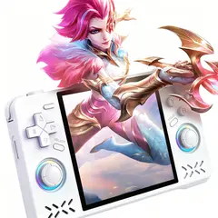 PUREPOWER - Consola de juegos portátil de 4 pulgadas, sistema Linux de código abierto,con Wi-Fi multijugador-64G
