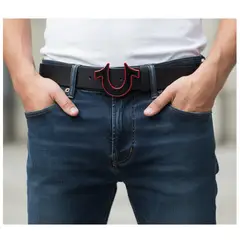 TRUE RELIGION - Correa Cinturon Hombre Con Hebilla Herradura x Dia del Padre