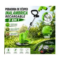 OEM - Podadora de Césped Inalámbrica 3 en 1 con Batería Recargable
