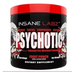INSANE LABZ - Psychotic Pre Workout 210g - 30 Servicios - Energía Extrema y Máximo Enfoque