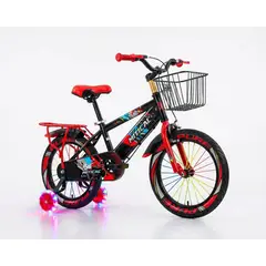 GENERICO - Bicicleta Aro 12 para Niños con Luces LED Multicolor, Canasta Metálica, Asiento Trasero y Ruedas de Apoyo 2026