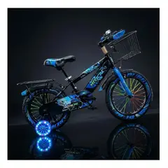 GENERICO - Bicicleta Aro 16 para Niños con Luces LED Multicolor, Canasta Metálica, Asiento Trasero y Ruedas de Apoyo 2026