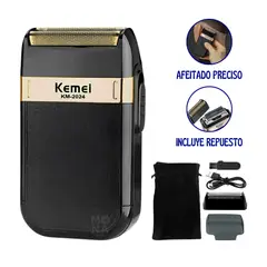 KEMEI - Afeitadora Shaver Recargable para Barba y Acabados KM-2024