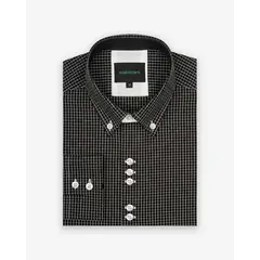 Andrew'S Ties - Camisa para Hombre Color Negro a Cuadros - Inspirada en Arezzo