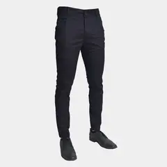 THE CULT - Pantalon drill pitillo - Diseño refinado con confort extremo - Perfect Fit - AZUL