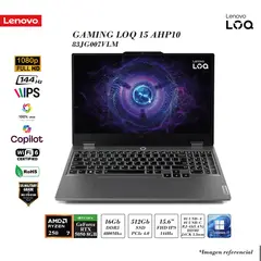 LENOVO - LOQ 15AHP10 RYZEN 7-250 16GB DDR5 RAM 512GB SSD 8GB RTX5050 GDDR7 15.6 FHD 144HZ