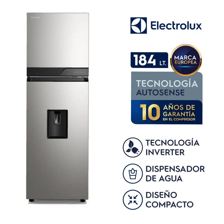 Refrigeradora Top Freezer con dispensador 184L No Frost Silver ERT20A2P6DS