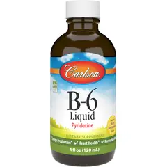 GENERICO - Carlson Líquido B-6 Vitamina B-6 Producción de Energía Salud del Corazón Sabor a Limonada de Bayas