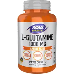 GENERICO - Glutamina NOW Foods Nutrición deportiva, L-glutamina, doble fuerza 1,000 mg 120 capsulas