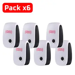 OEM - Pack x6 Ahuyentador Ultrasónico De Roedores Cucarachas Y Mosquitos