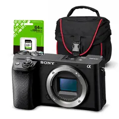 SONY - Cámara Alpha a6400 Mirrorless Cuerpo Solo + Kit Básico de Accesorios