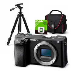 SONY - Cámara Alpha a6400 Mirrorless Cuerpo Solo + Kit Deluxe de Accesorios