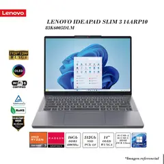 LENOVO - IDEAPAD SLIM 3 14ARP10 RYZEN 7-7735HS 16GB DDR5 512GB SSD AMD RADEON 14" WUXGA IPS OLED