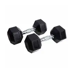 Xtreme Sport - Mancuernas Hexagonales 10 kg Pesas de Goma x 2