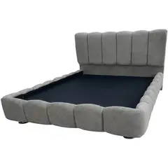 GENERICO - Cama Nube Olimpo 1.5 Plazas Roble y Tela Velvet - No Incluye Colchón