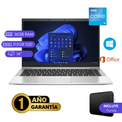 HP - LAPTOP REACONDICIONADA ELITEBOOK 840 G8 CORE I5 11VA 16GB RAM 512GB SSD PLATA