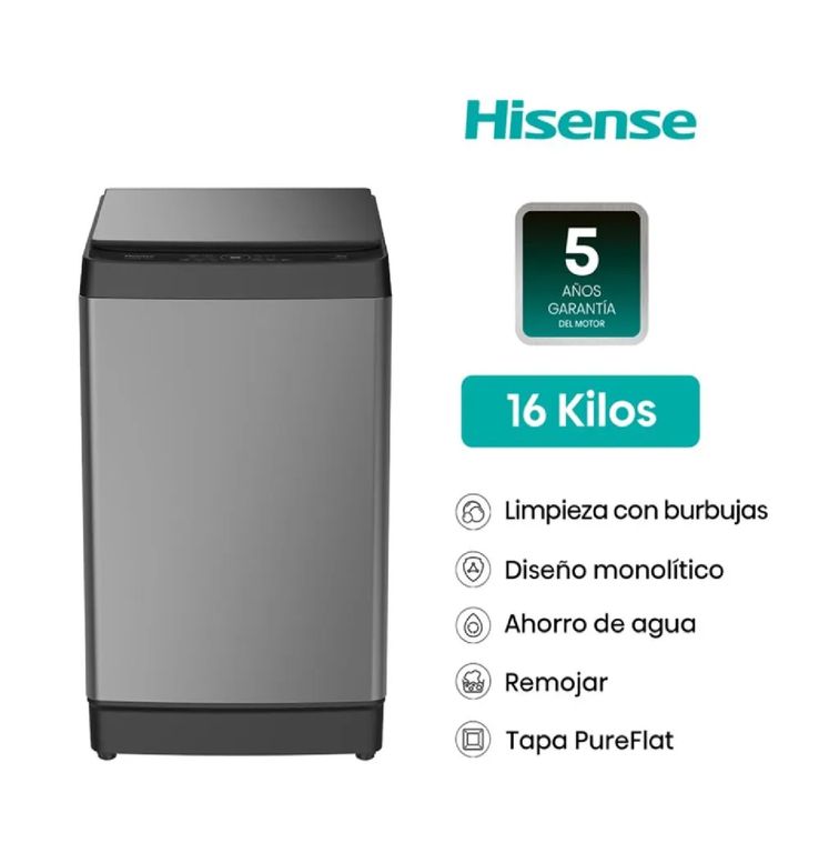 Lavadora Carga Superior 16 Kg WT3K1623UT Silver