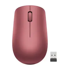 LENOVO - Mouse 530 Inalambrico Diseño Ambidextro Sensor Optico 1200 Dpi - Rojo Cereza.