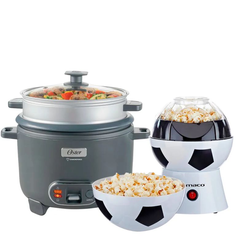 Combo Arrocera 3 en 1 CKSTRC12DFSKE más Máquina de Pop Corn
