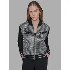 KARL LAGERFELD - CASACA BONJOUR KNIT BOMBER JACKET