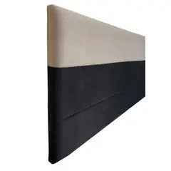 VILLA HOGAR - Cabecera France duo 2 plazas negro y beige