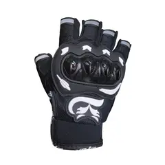 FOX - Guantes Bat Mitones corto negro blanco