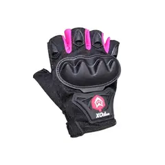 FOX - Guantes Bat Mitones corto negro rosa