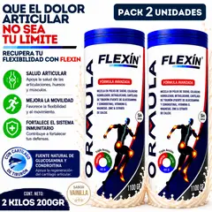 GENERICO - Flexín Pack 2 Tratamiento Articular Completo de 2 Kilos 200gr - Colágeno y Cartílago de Tiburón