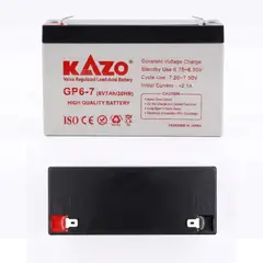 KAZO - Batería Recargable 6V 7Ah de Plomo-Ácido Sellada VRLA