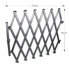 RRC SERVICES LTD SA - Reja Plegable de Seguridad para Bebé y Mascotas 80 X 115 cm - Cerco de Aluminio