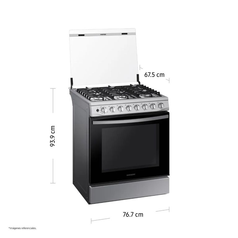 Cocina a Gas, 6 hornillas Black Smog NX52T5311PS