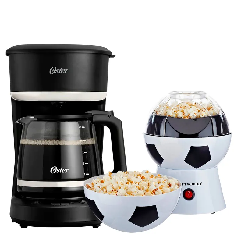 Cafetera Programable de 12 Tza BVSTDCP121B + Máquina de Pop Corn Imaco