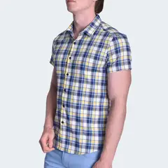 THE CULT - CAMISA MANGA CORTA A CUADROS - AZUCEL