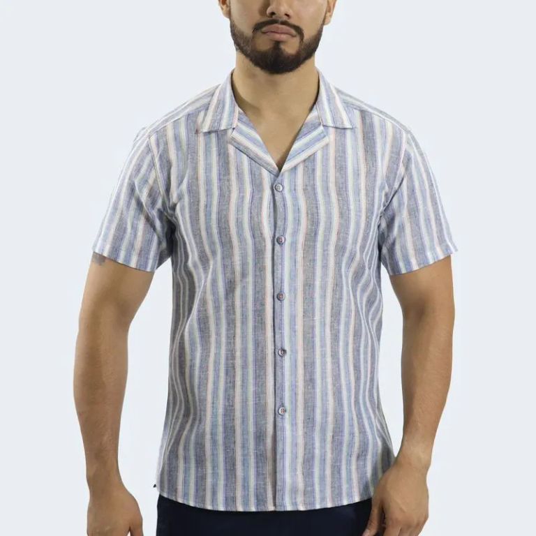CAMISA HAWAIANA RELAX FIT - AZUL