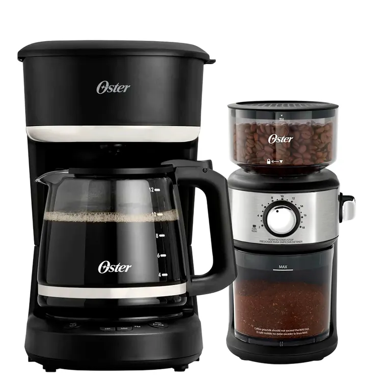 Cafetera Programable de 12 Tza BVSTDCP121B + Molinillo de Cafè Automàtico