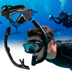GENERICO - Juego de SNORKEL y GAFAS VIDRIO TEMPLADO JOVENES Y ADULTOS