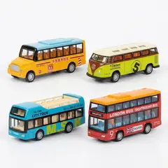 GENERICO - Juguete Buses de Metal x4 unds