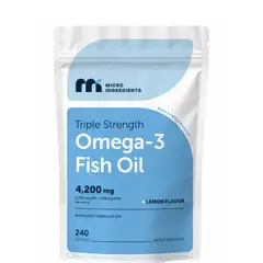 GENERICO - Micro Ingredients Omega 3 de Triple Fuerza 4200mg Por Porción 240 Cápsulas Blandas