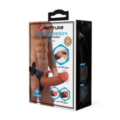 PRETTY LOVE - Funda Pene Extensora + Arnés Marion Dildo Silicon Suave 19 cm Ø 4.6 cm
