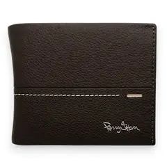 PERRY JHAN - Billetera Clasica para Hombre de Cuero Marron 4054 -