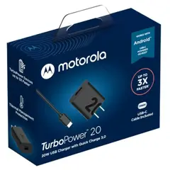 MOTOROLA - Cargador Turbo Power 20W - Negro